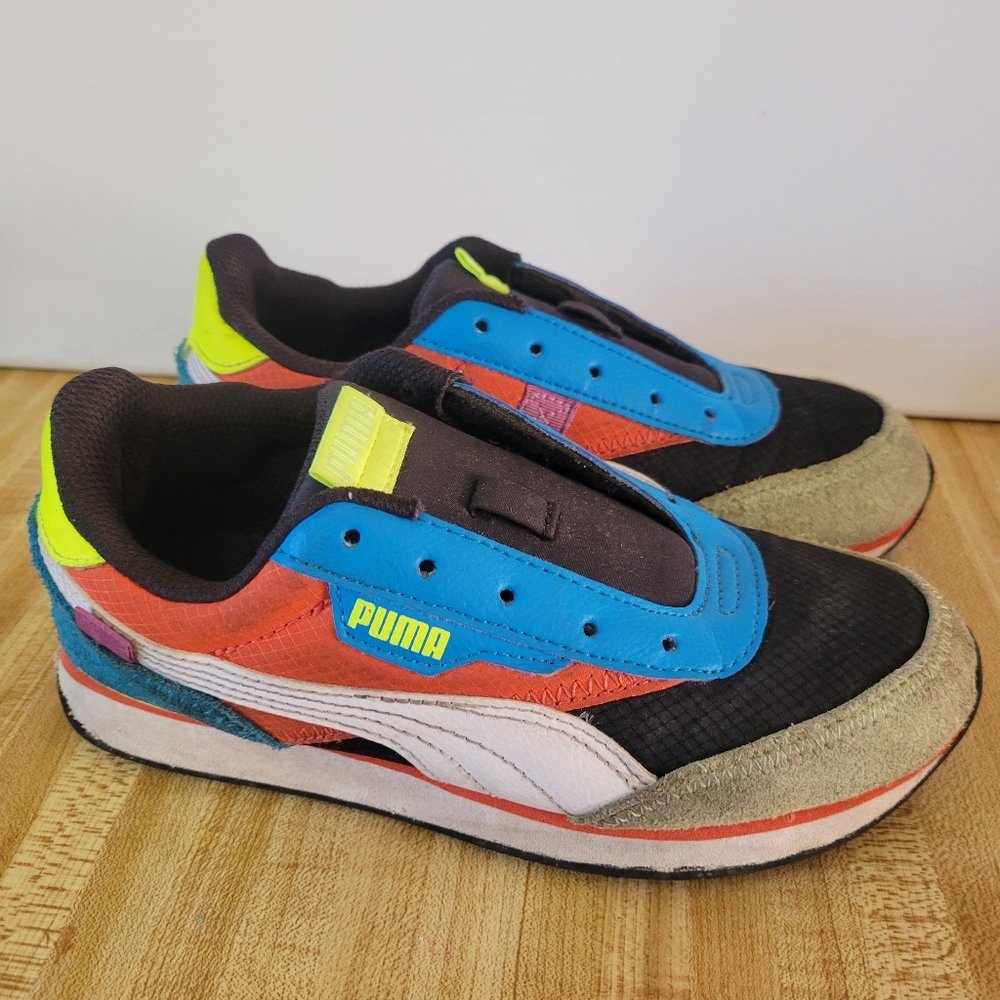 Puma Kids Sneakers - Black, Blue, Yellow